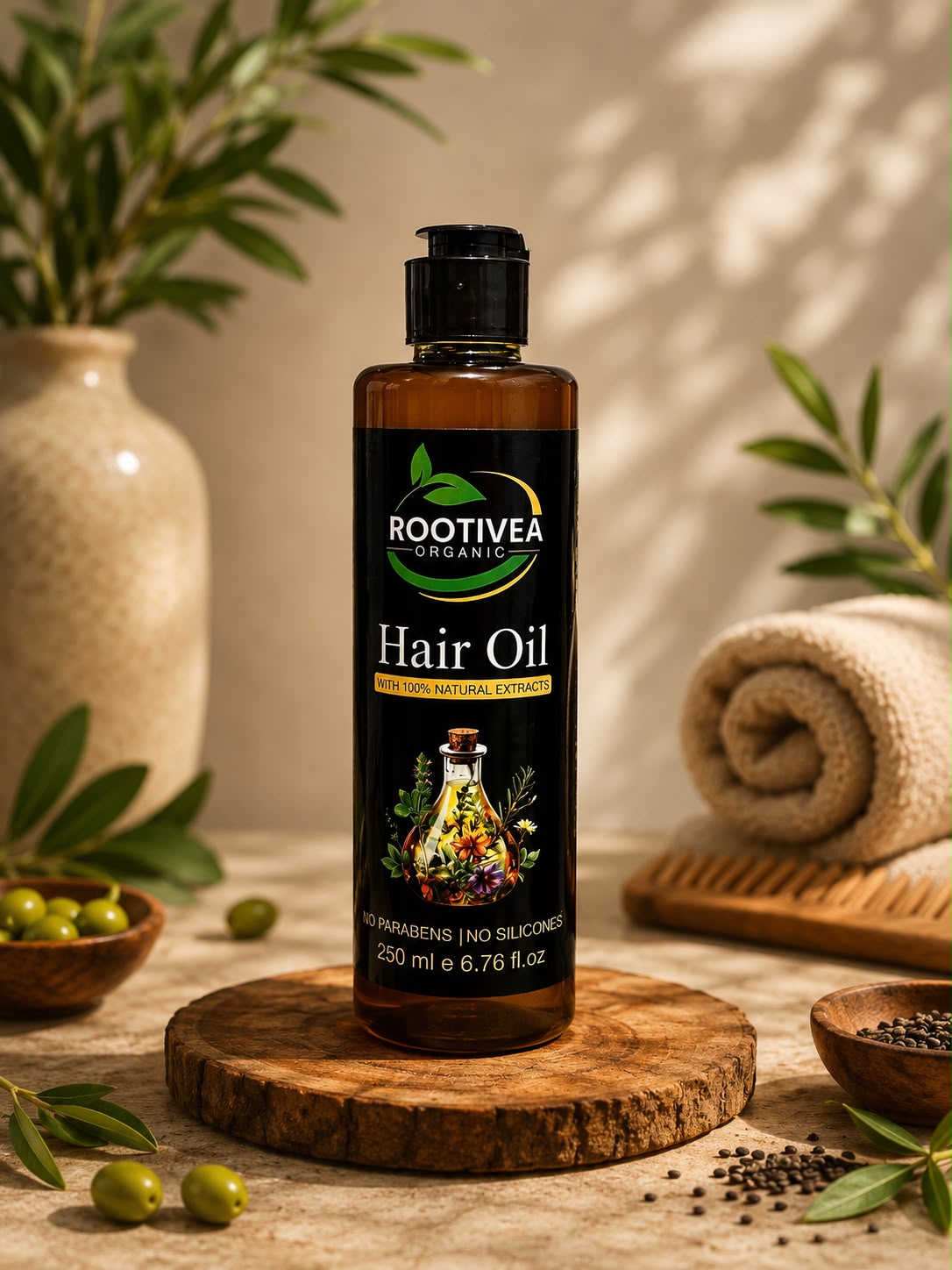 Rootivea Organic Hair Oil (250ml)